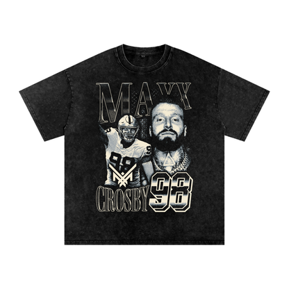 Maxx Crosby Las Vegas Vintage Oversized Washed Sweatshirt