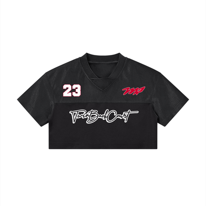 Women’s Cropped Paneled V-Neck Jersey