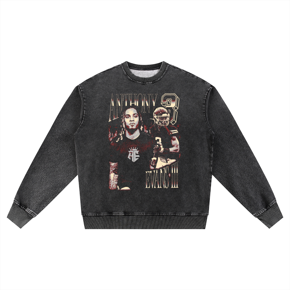 Anthony Evans III Vintage Oversized Washed Sweatshirt