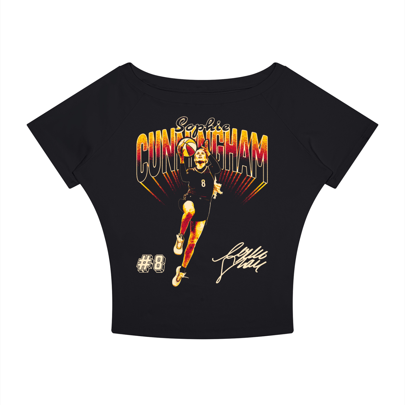 Sophie Cunningham "Portrait" Boatneck Raglan Tee