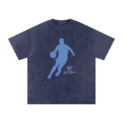 AJ Williams Silhouette Oversized Washed T-Shirt