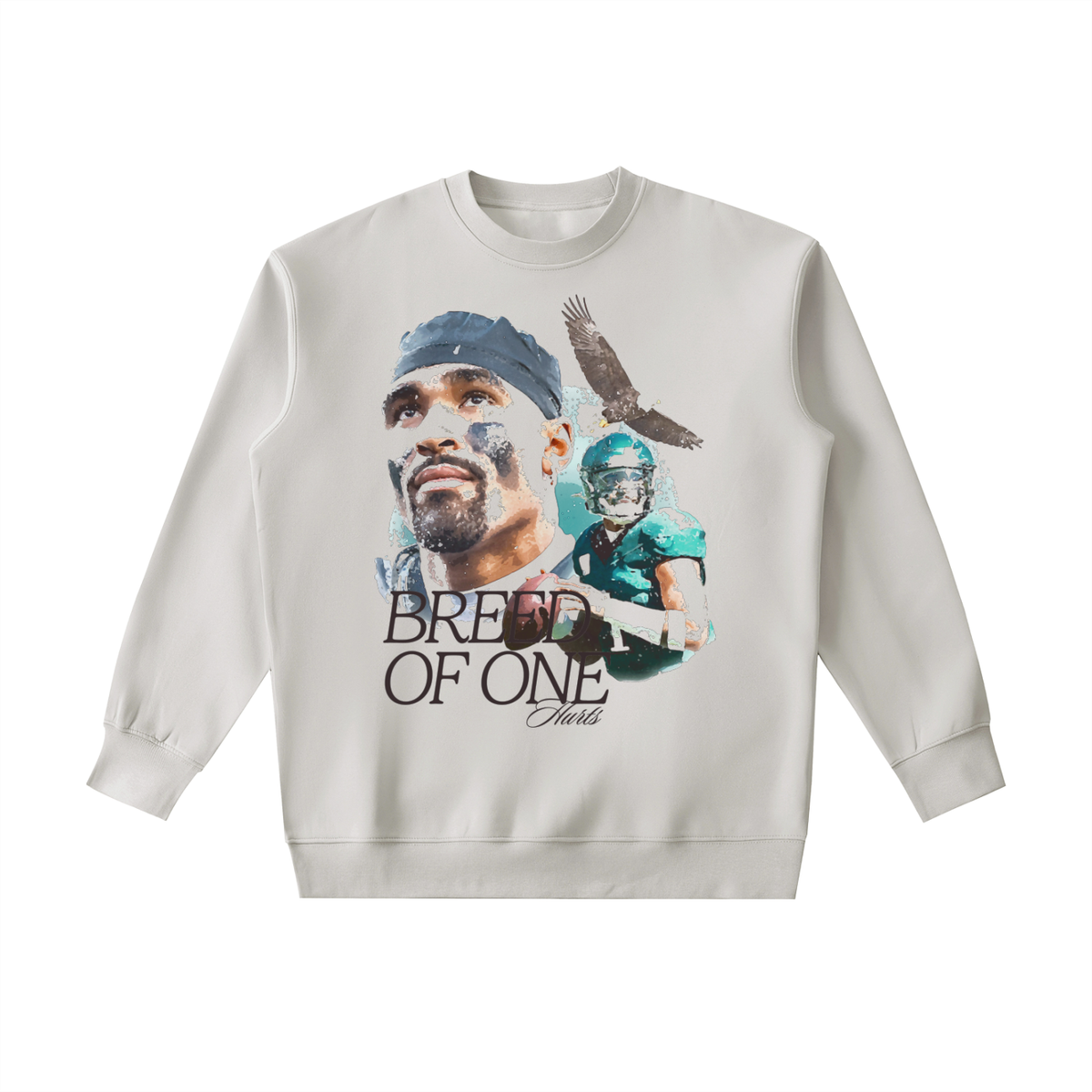 Jalen Hurts Watercolor Heavyweight Crewneck
