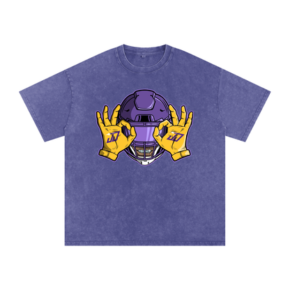 Justin Jefferson "Griddy" Oversized Stonewash T-shirt