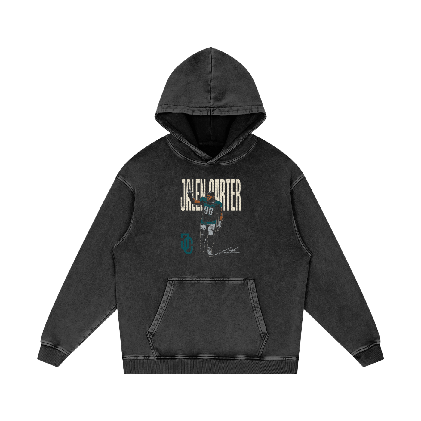 Jalen Carter "Halftone" Vintage Hoodie