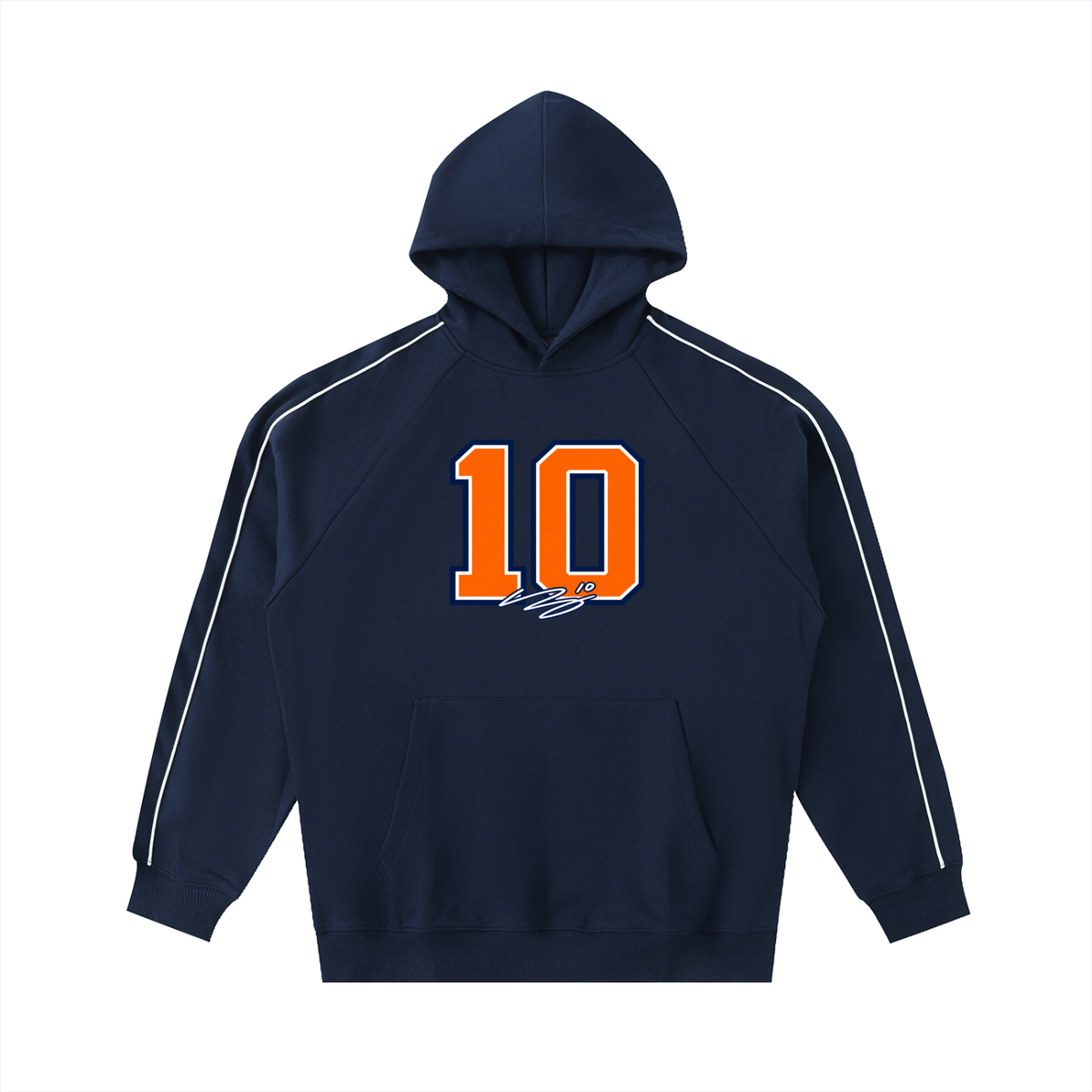 Bo Nix Signature Number Striped Hoodie