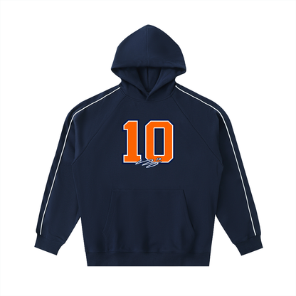 Bo Nix Signature Number Striped Hoodie