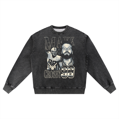 Maxx Crosby Las Vegas Vintage Oversized Washed T-shirt