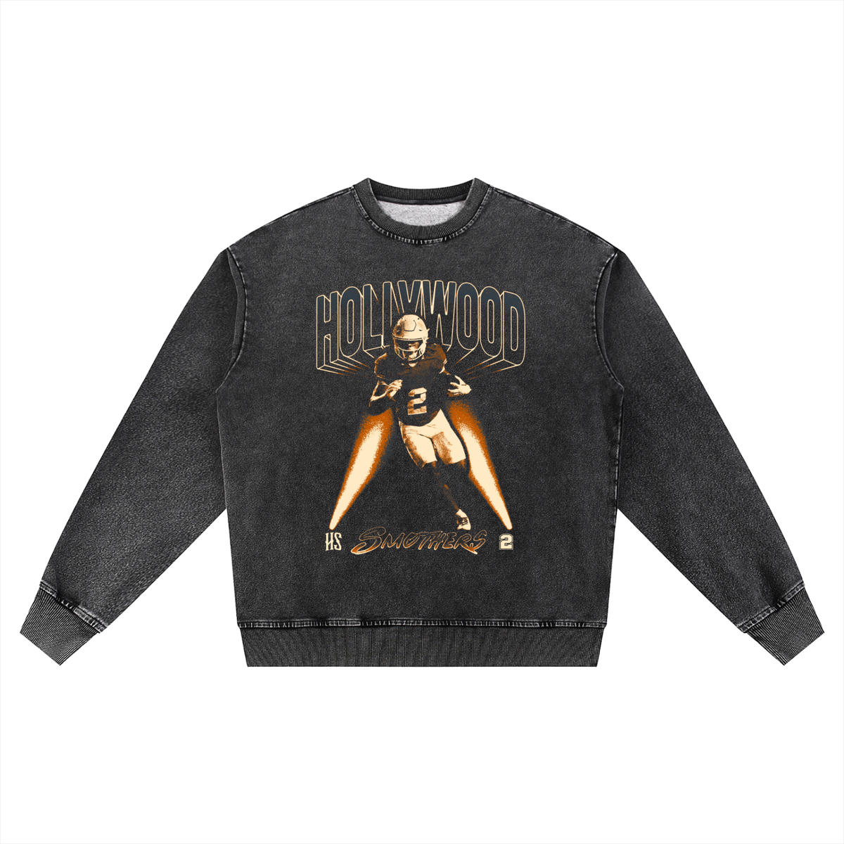 Hollywood Smothers Portrait Oversized Faded Sweatshirt