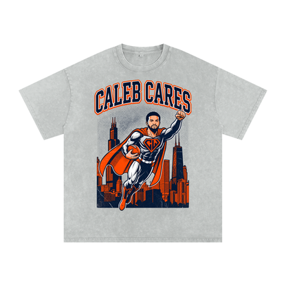 Caleb Williams Superman Boxy Washed T-shirt