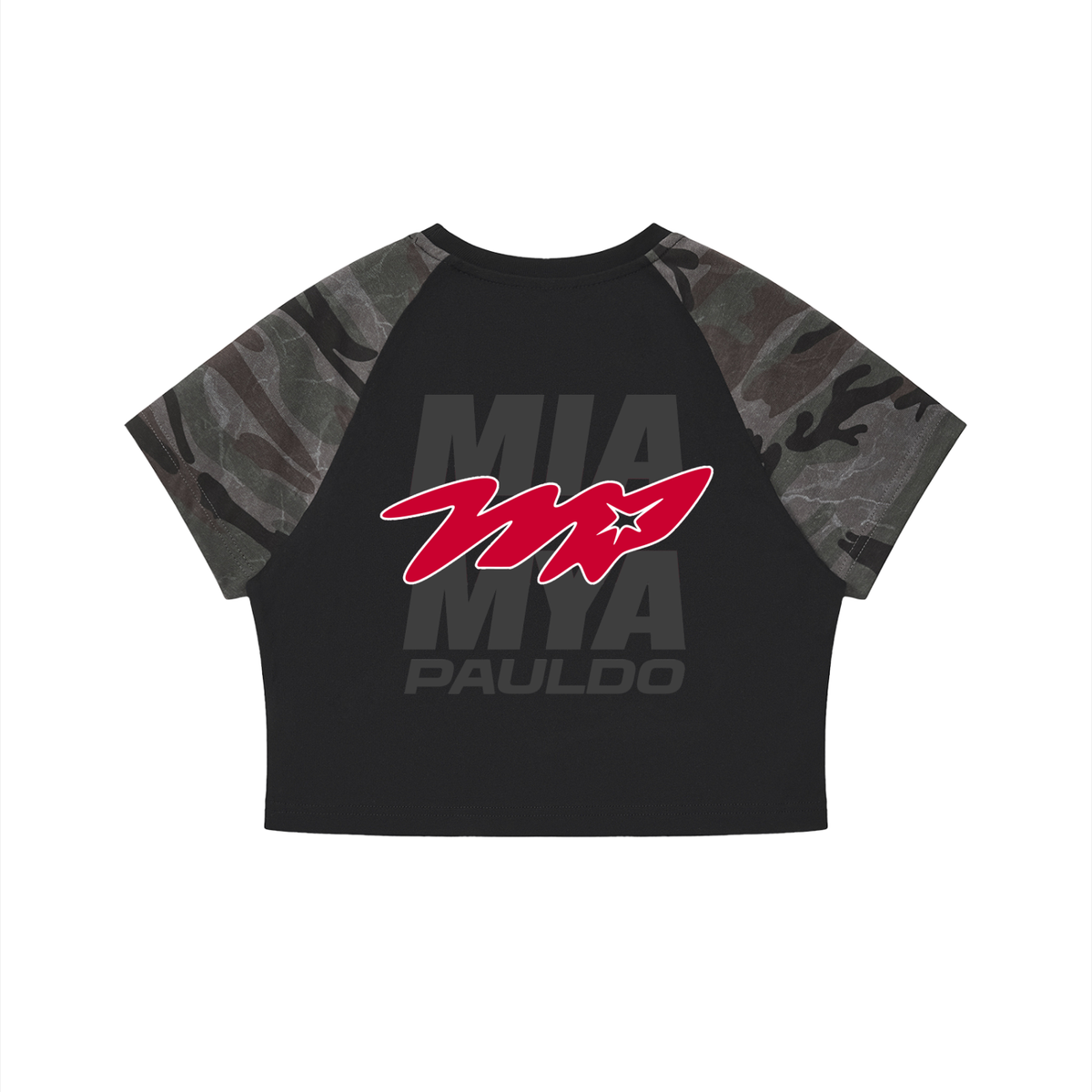 Women’s Camo Raglan Crop T-Shirt