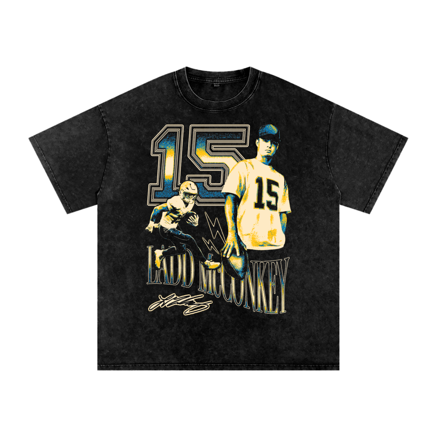 Ladd McConkey Vintage Oversized Washed T-shirt