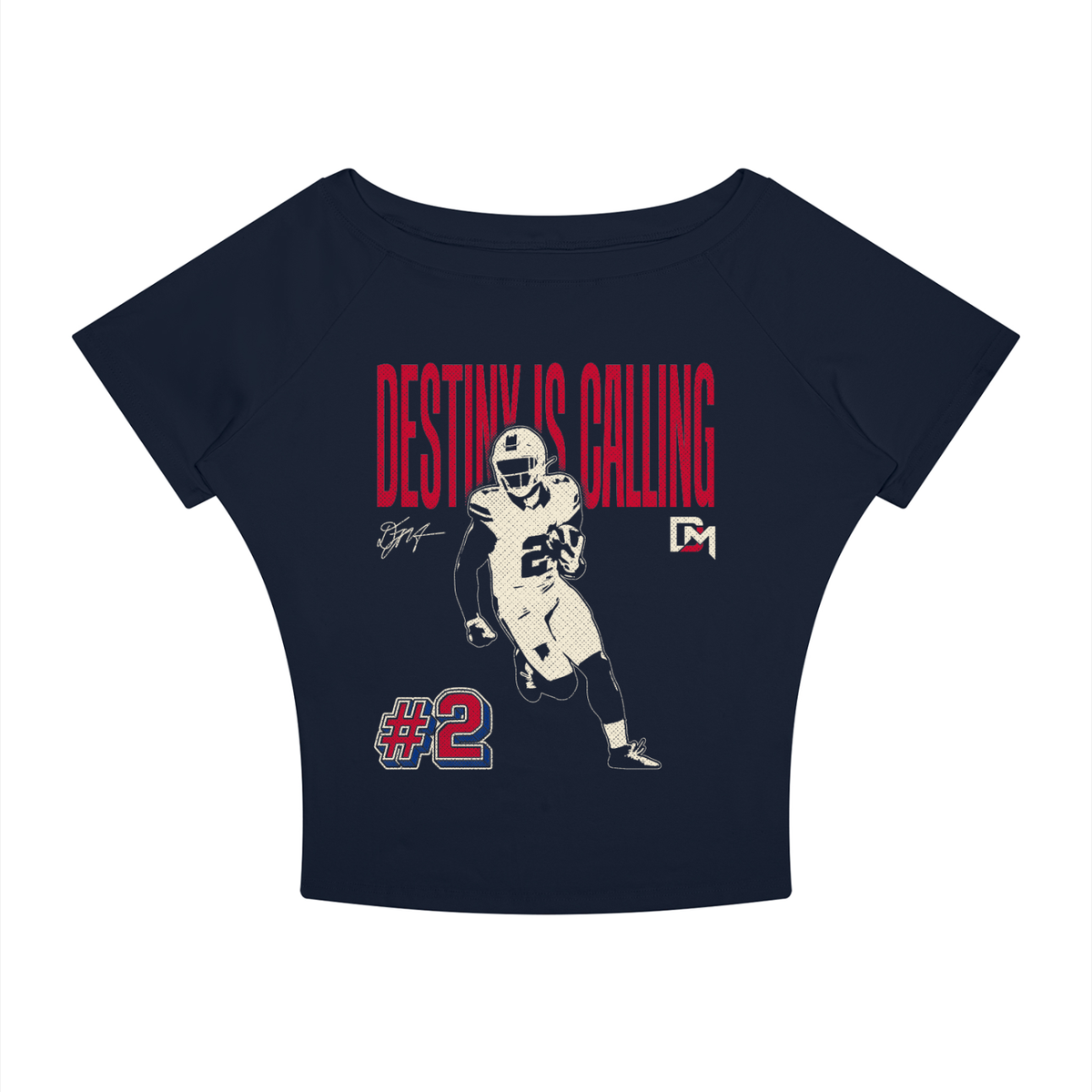 DJ Moore "Halftone" Women's Boatneck Tee