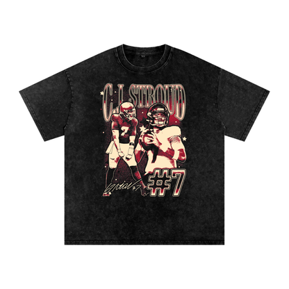 CJ Stroud Snow Washed Oversized Cotton T-Shirt