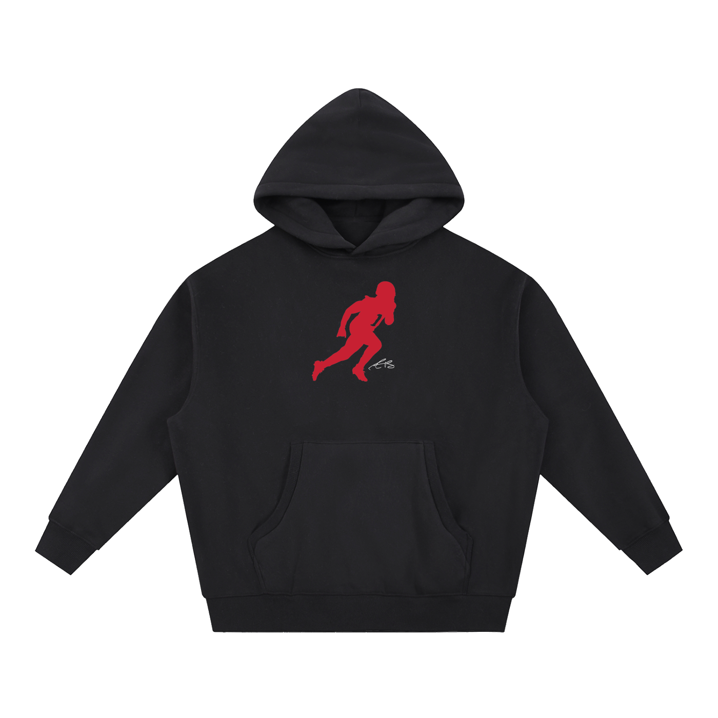 AJ Brown Silhouette Oversized Boxy Hoodie