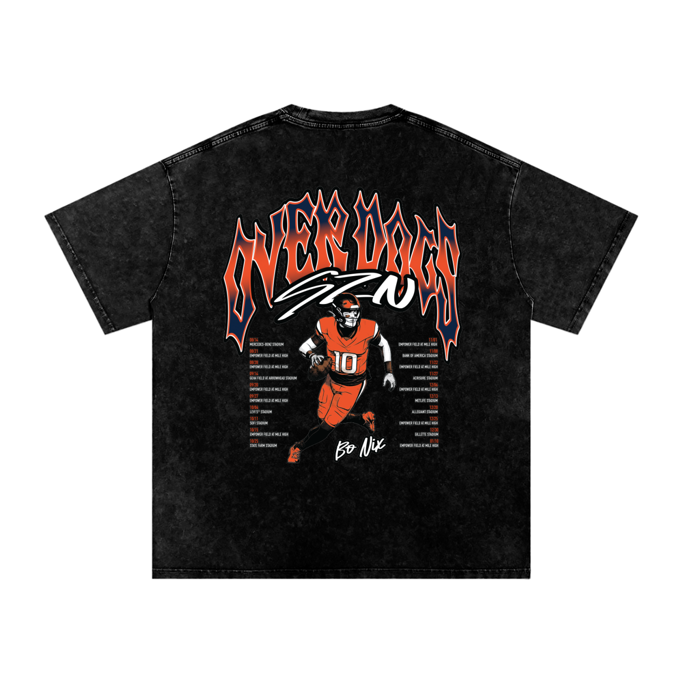 Bo Nix "Overdogs Tour" Boxy T-Shirt