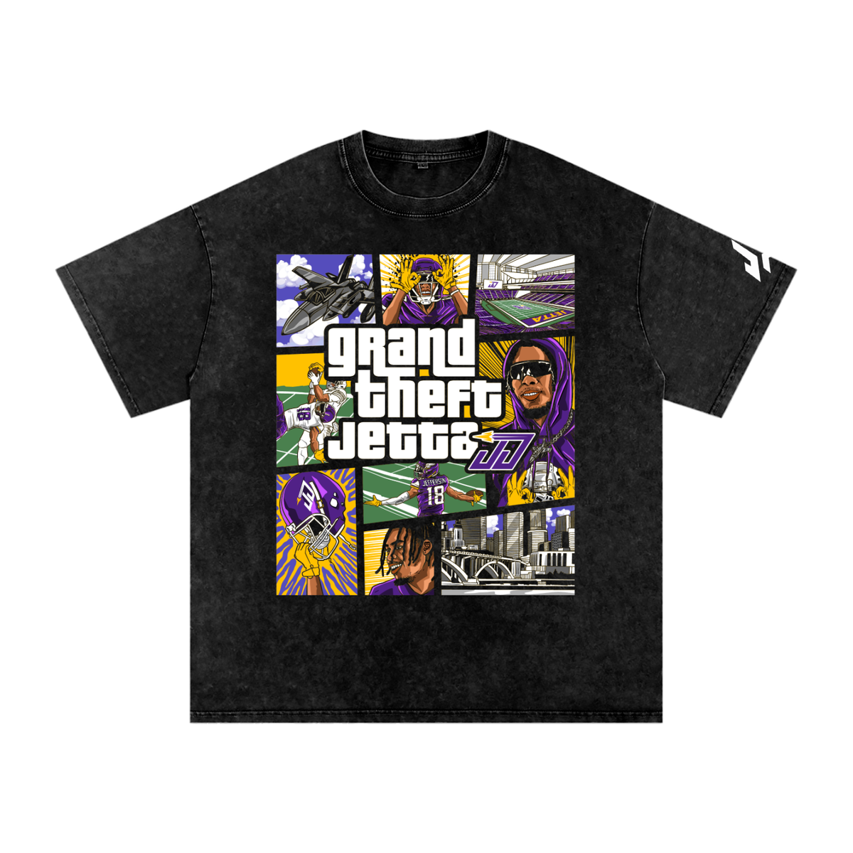 Justin Jefferson Grand Theft Jettas Boxy T-shirt
