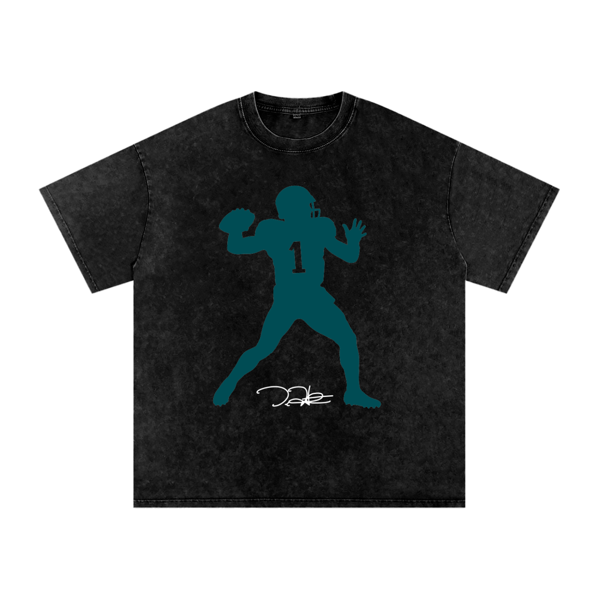 Jalen Hurts Silhouette Oversized Washed T-shirt