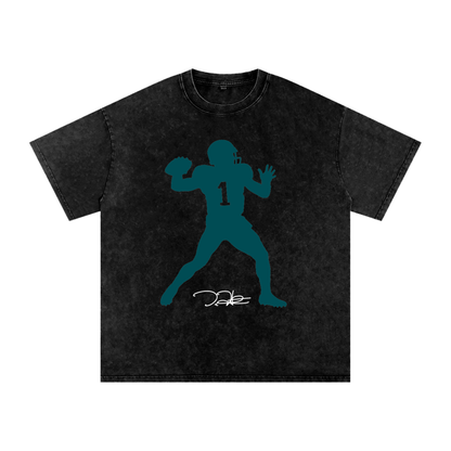 Jalen Hurts Silhouette Oversized Washed T-shirt