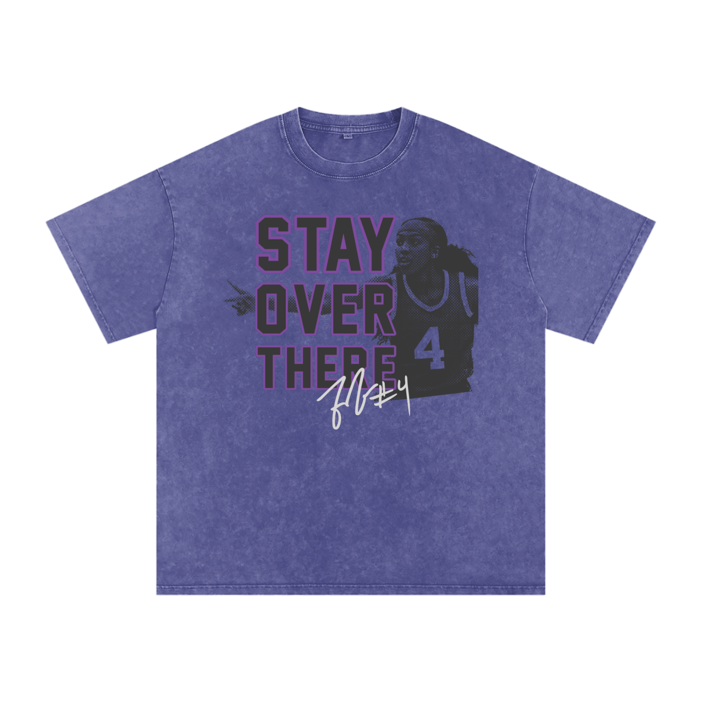 Flau'jae Johnson "Stay Over There" Snow Washed Oversized T-Shirt