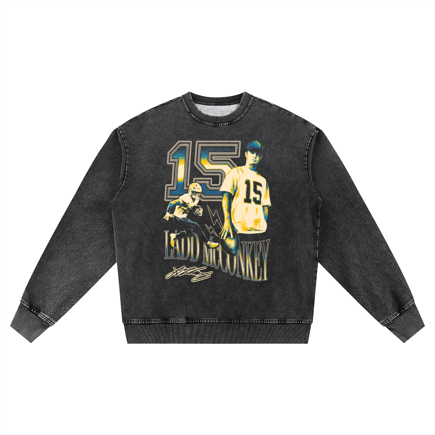 Ladd McConkey Vintage Oversized Washed Sweatshirt