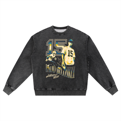 Ladd McConkey Vintage Oversized Washed Sweatshirt