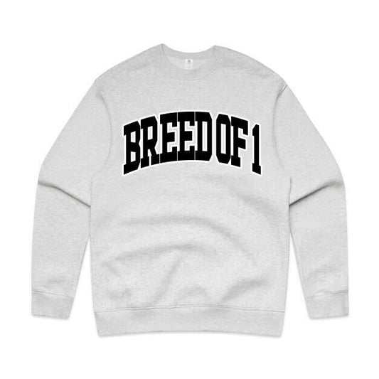Jalen Hurts "Breed of 1" Embroidered Sweatshirt White