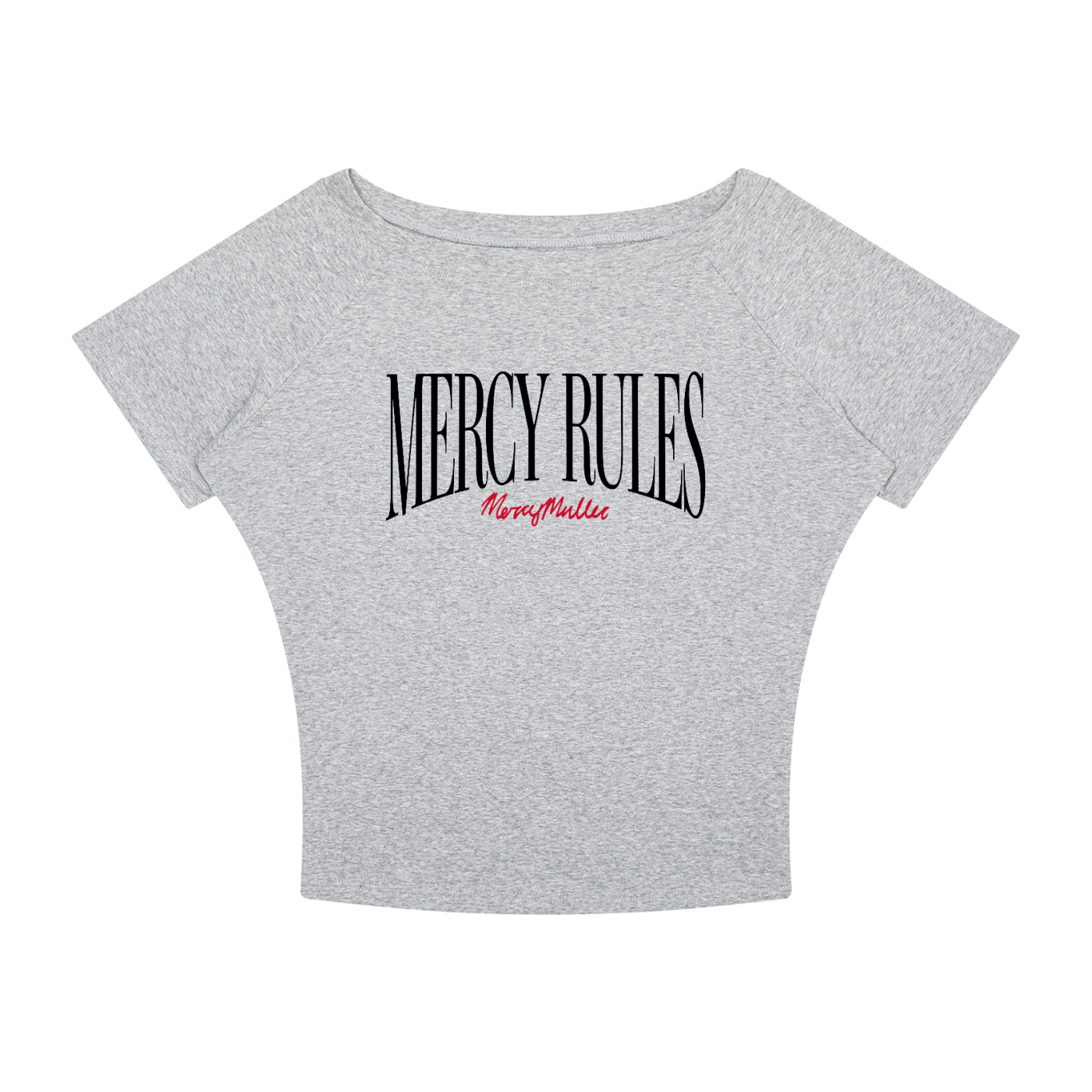 Mercy Miller "Mercy Rules" Women’s Boatneck T-Shirt