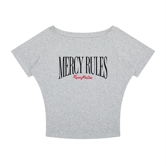 Mercy Miller "Mercy Rules" Women’s Boatneck T-Shirt