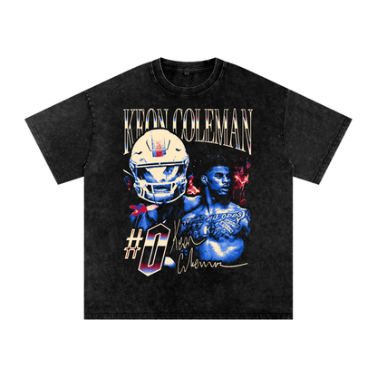 Keon Coleman Vintage Oversized Washed T-shirt