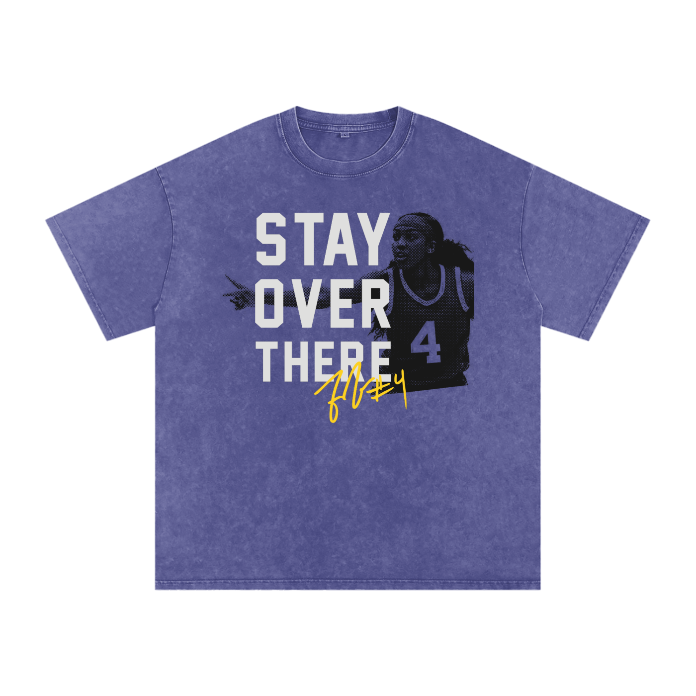 Flau'jae Johnson "Stay Over There" Washed Box T-shirt Purple