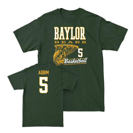 Baylor Men's Basketball Green Hoops Tee  - Obi Agbim