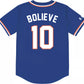 Bo Nix "Bolieve" Blue Short Sleeve Jersey