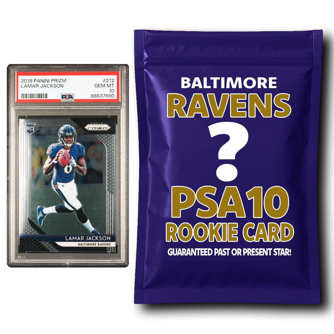 Lamar Jackson Baltimore Elite PSA 10 Graded Rookie Card PSA COA Mystery Card Pack Pink