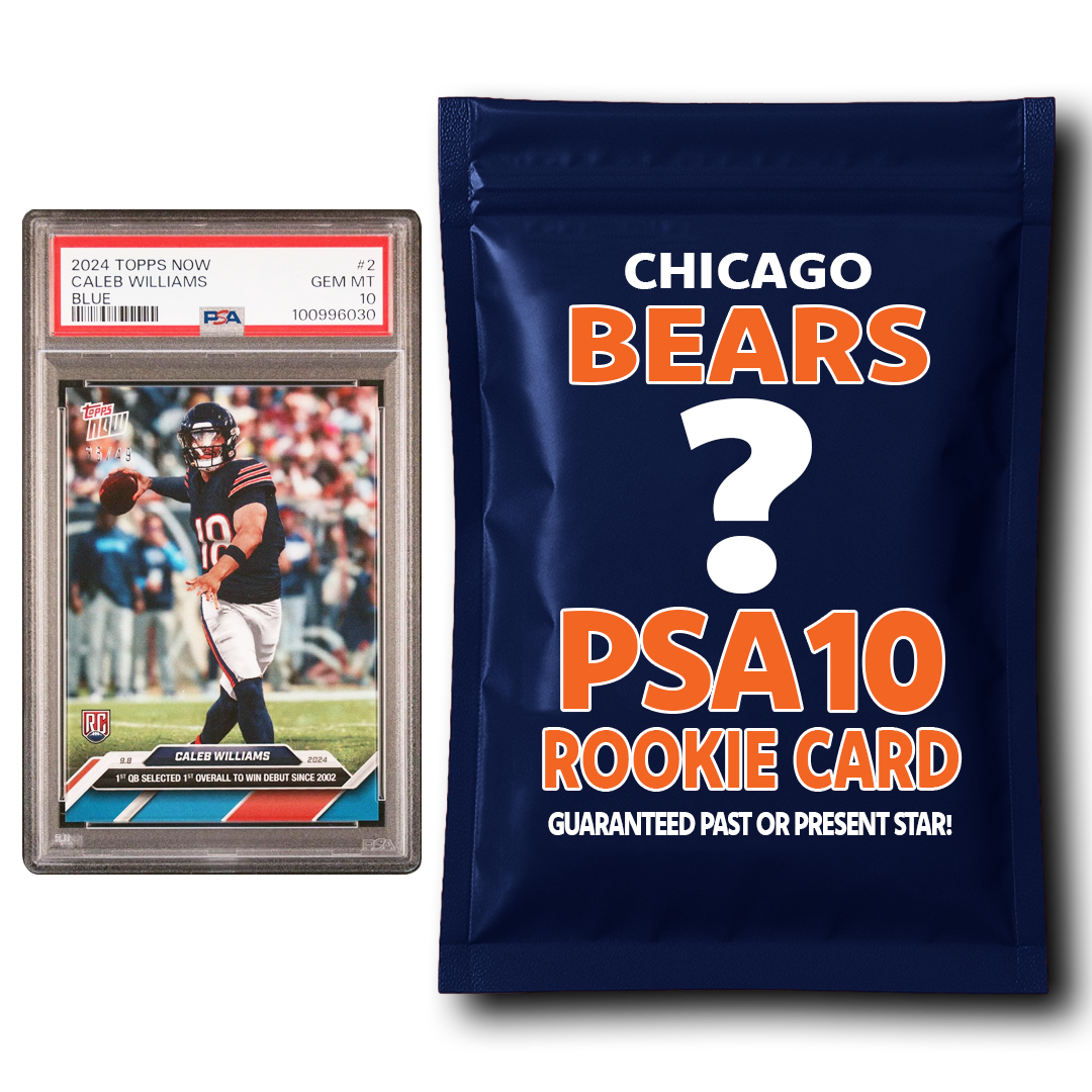 Caleb Williams Chicago Retro PSA 10 Graded Rookie Card PSA COA Mystery Card Pack Black
