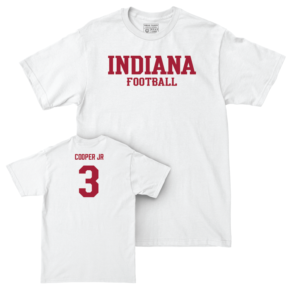 Indiana Football White Staple Comfort Colors Tee - Omar Cooper Jr