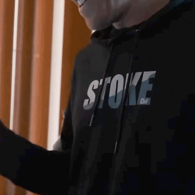 Casey Willax "Stoke" Embroidered Hoodie Black