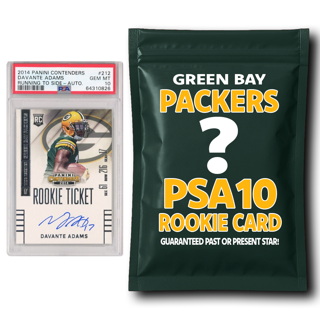 Aaron Rodgers Green Bay PSA 10 Graded Rookie Card PSA COA Mystery Card Pack Orange