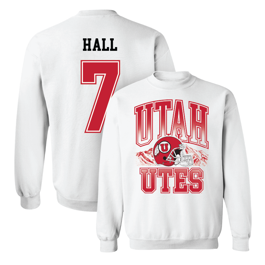 Utah Football White Crew - Johnathan Hall