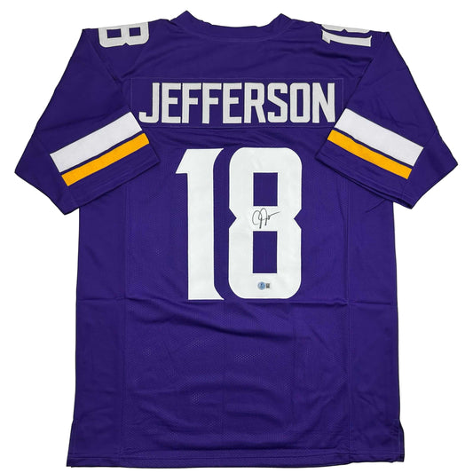 Justin Jefferson Minnesota Autographed BGS COA Football Jersey
