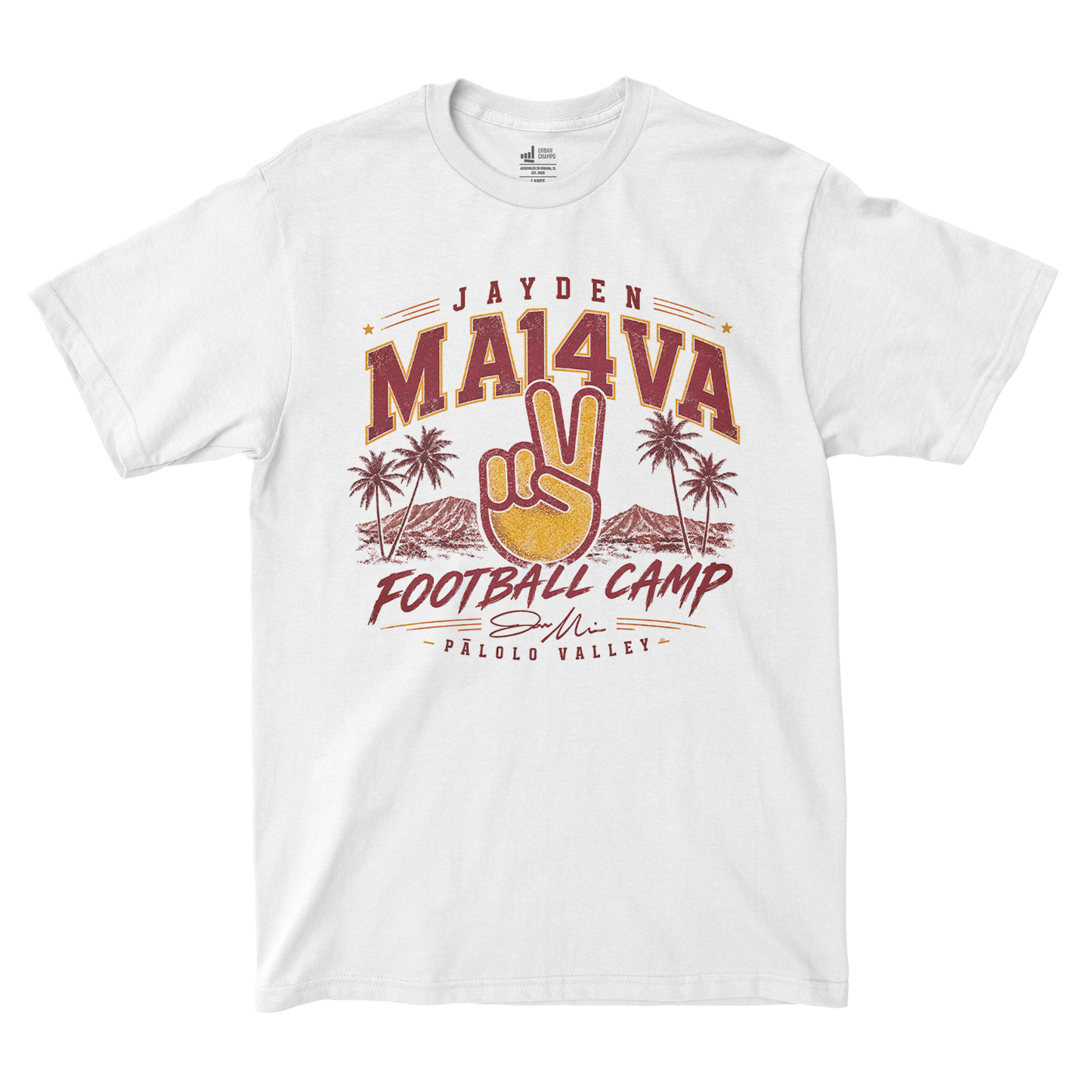 EXCLUSIVE RELEASE: Jayden Maiava Football Camp White Comfort Colors Tee