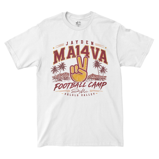 EXCLUSIVE RELEASE: Jayden Maiava Football Camp White Comfort Colors Tee