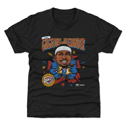Shai Gilgeous-Alexander Oklahoma City Thunder Caricature Retro WHT