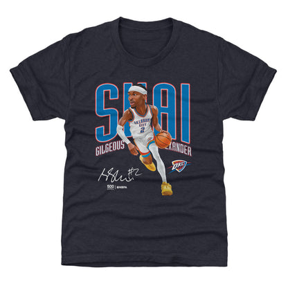 Shai Gilgeous-Alexander Oklahoma City Thunder Caricature WHT