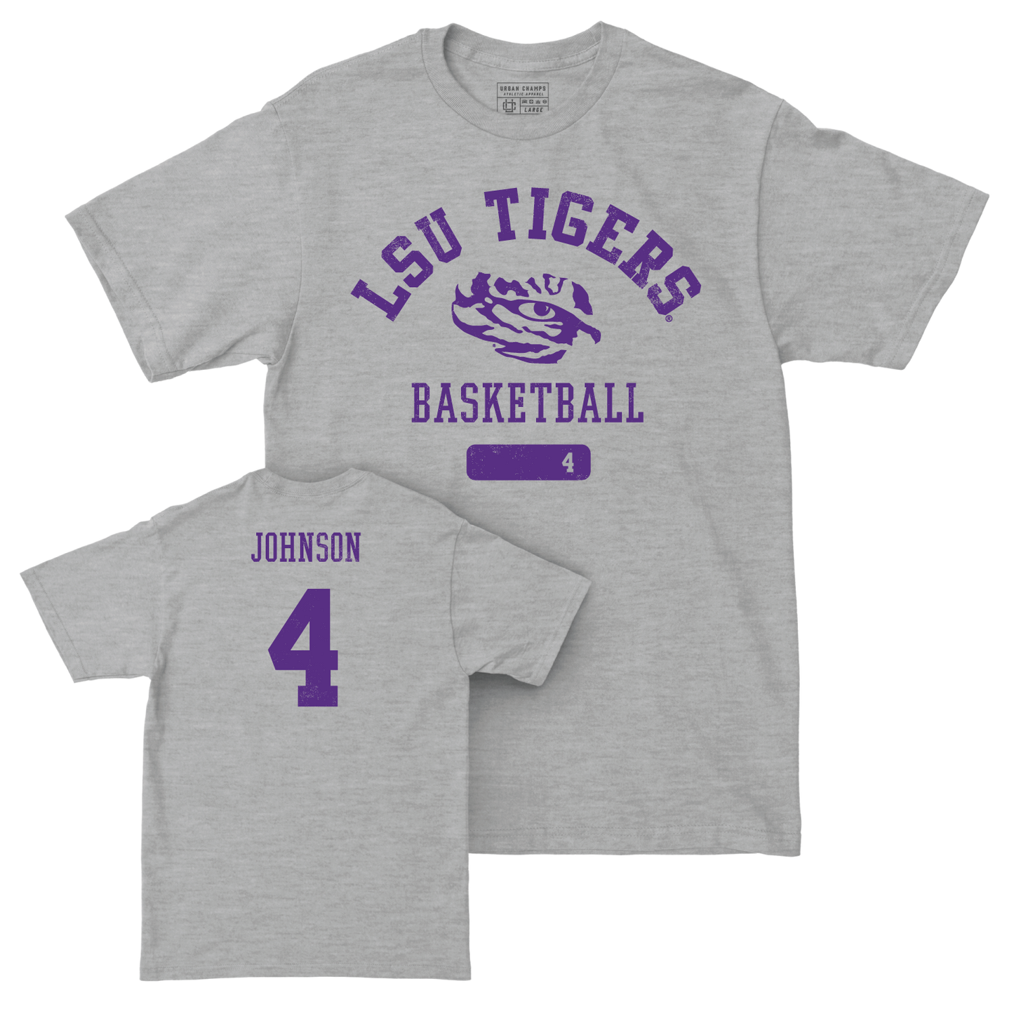 LSU Women's Basketball Sport Grey Varsity Tee - Flau'jae Johnson | #4