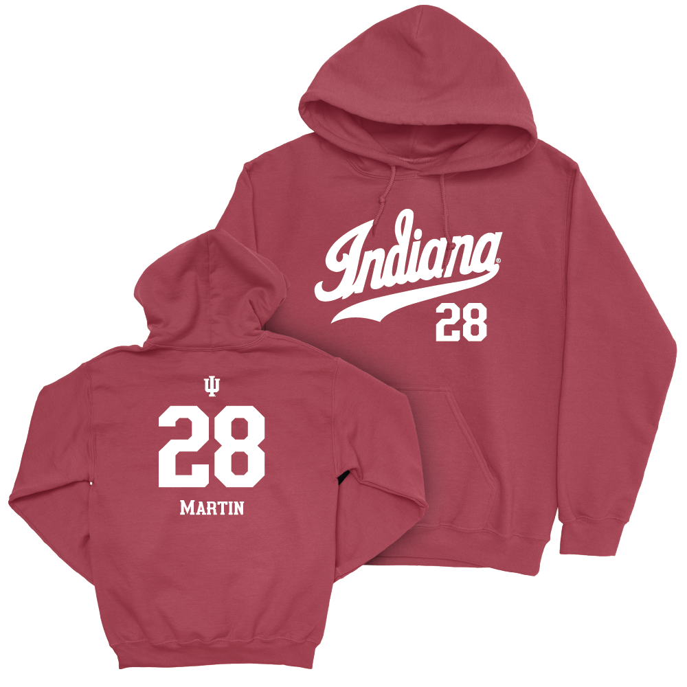 Indiana Football Crimson Script Hoodie - Khobie Martin