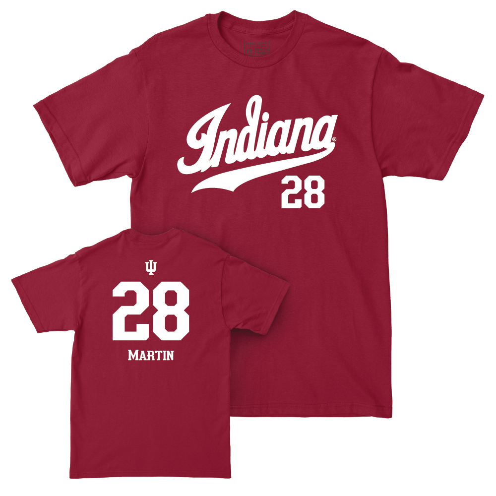 Indiana Football Crimson Script Tee - Khobie Martin