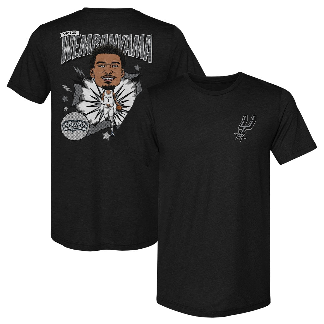 Victor Wembanyama San Antonio Spurs Caricature F&B WHT