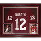 Joe Namath Autographed Alabama (Crimson #12) Deluxe Framed Jersey