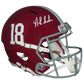 Nick Saban Autographed Alabama Crimson Tide (Speed) Deluxe Full-Size Replica Helmet - Beckett Witness