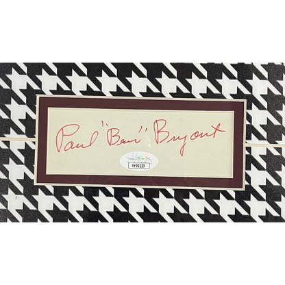 Paul Bear Bryant Autographed Alabama Crimson Tide Deluxe Framed 11x14 Sports Illustrated - JSA